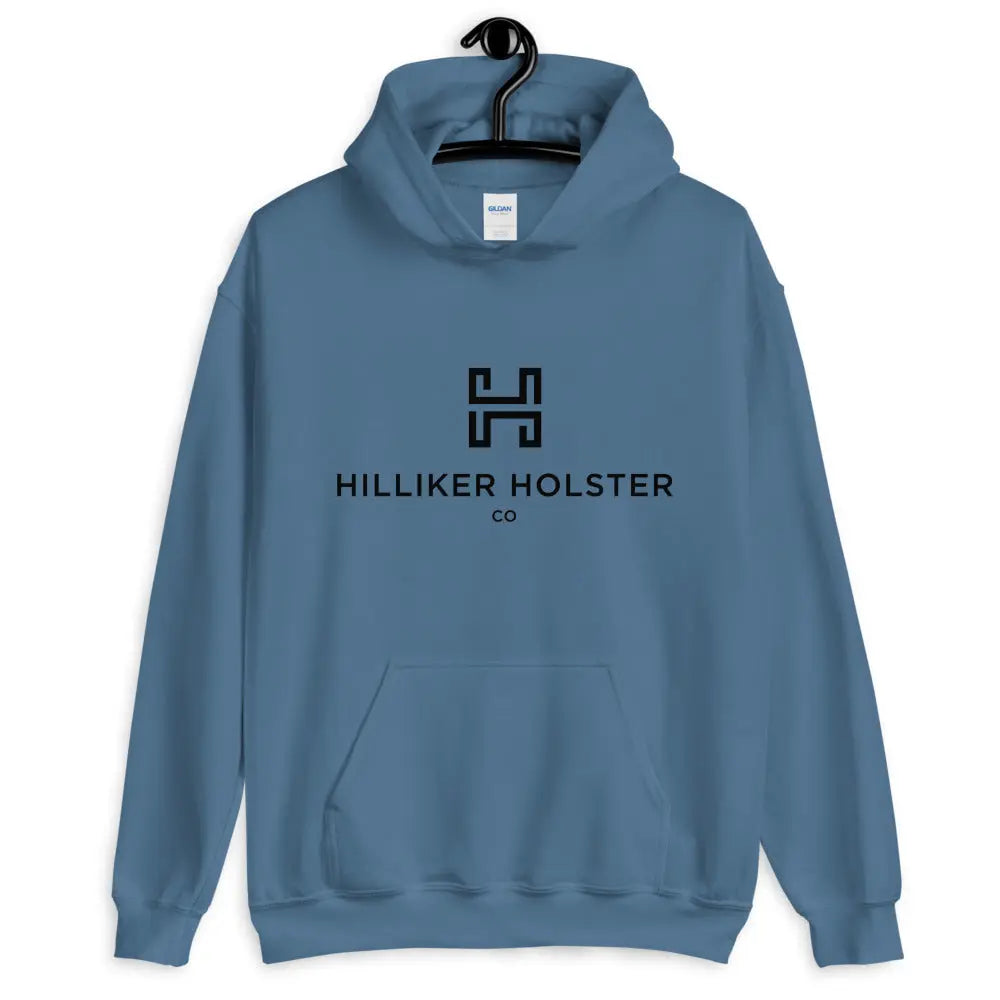 Hilliker Hol Co (black logo)Unisex Hoodie Hilliker Holster Co Indigo Blue S