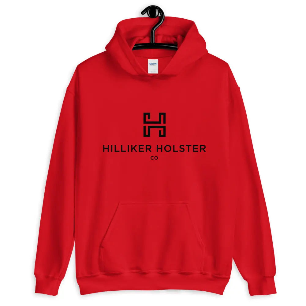 Hilliker Hol Co (black logo)Unisex Hoodie Hilliker Holster Co Red S