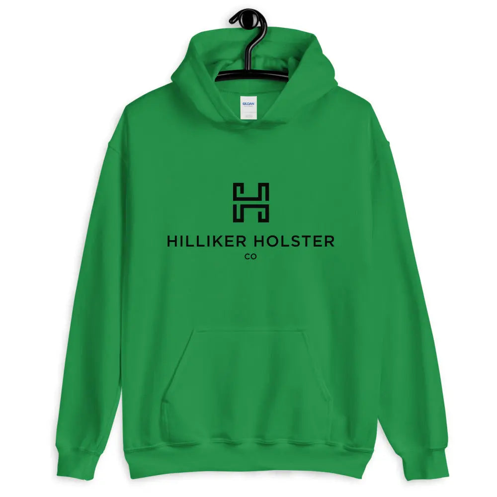 Hilliker Hol Co (black logo)Unisex Hoodie Hilliker Holster Co Irish Green S