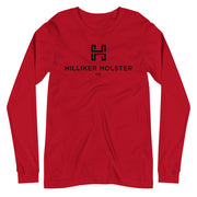 Hilliker Holster Co (Black Logo) Unisex Long Sleeve Tee Hilliker Holster Co Red XS 