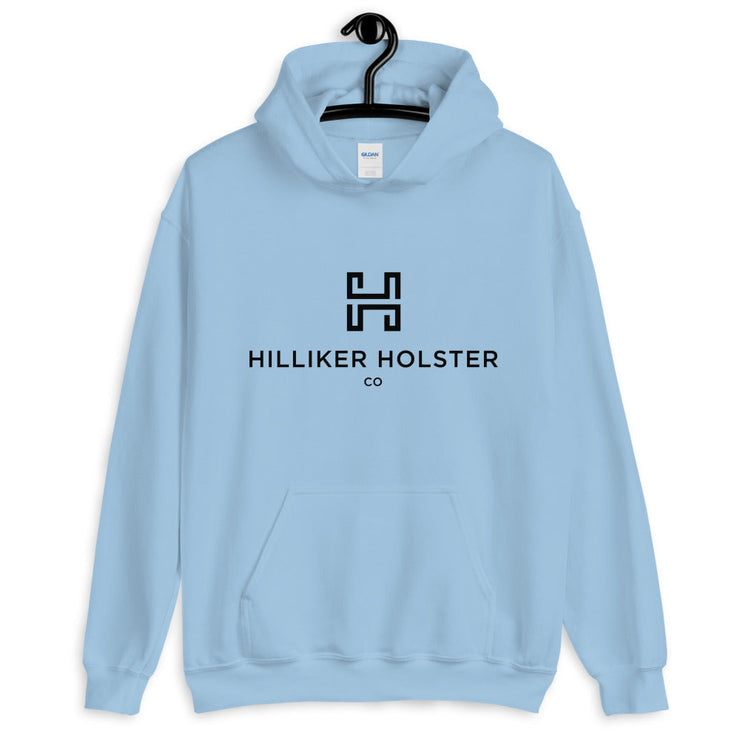 Hilliker Hol Co (black logo)Unisex Hoodie Hilliker Holster Co Light Blue S 